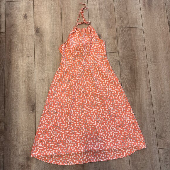 Lily Rose | Womens M High Neck Ditsy Floral Knee Length Dress Halter Cut Out - Picture 2 of 11